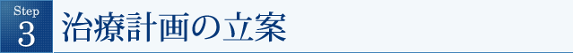 STEP3：　治療計画の立案